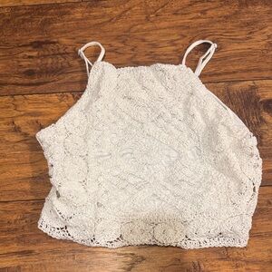 Love on a Hanger Cream Lace Tank Top